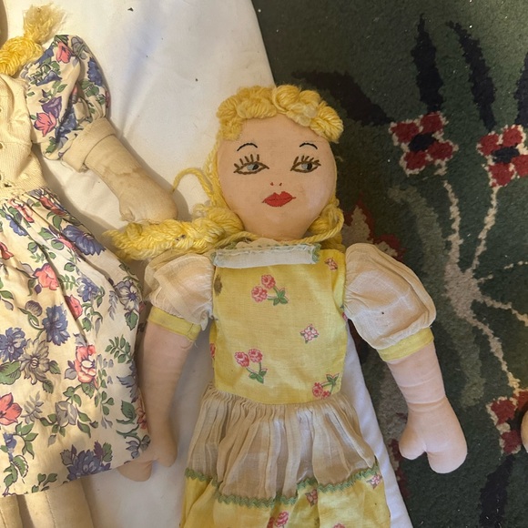 Vintage Handmade Rag Dolls Set - Picture 4 of 11